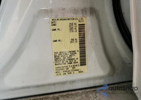 2014 Nissan Altima 2.5 z USA, uszkodzony, nr VIN 1N4AL3AP1EC119065